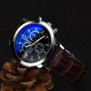 Malloom Mens Roman Numerals Blue Ray Glass Watches Men Luxury Leather Analog Quartz Business Wrist Watch Men's Clock Relogio #YL