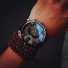 Fashion Large dial JIS Brand High Quality Blue Ray Black Brown Leather Band Steel Shell Men Male Quartz Watch Wristwatches Clock