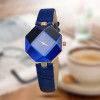 Luxury Women Watches Gem Cut Geometry Crystal Leather Quartz Wristwatch Fashion Dress Watch Ladies Gifts Clock Relogio Feminino