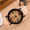 Women Watches Men Reloj Mujer Roman Numerals Wood Leather Band Analog Quartz Vogue Wrist Watches Zegarek Damski Relogio Feminino