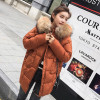 Fitaylor Women Winter Hooded Warm Cotton Jacket Coat Large Fur Collar Medium Long Pocket Zipper Thick Female Black Snow Parkas 