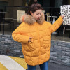 Fitaylor Women Winter Hooded Warm Cotton Jacket Coat Large Fur Collar Medium Long Pocket Zipper Thick Female Black Snow Parkas 