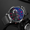 NAVIFORCE Brand Black Fashion Mesh Steel Mens Quartz Watch 24 Hour Date Clock Male Sport Military Wristwatches Relogio Masculino