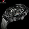 NAVIFORCE Luxury Brand Man 3ATM Waterproof Clock Men's Analog Quartz 24 Hour Date Watches Men Sport Full Steel WristWatch