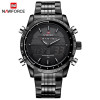 NAVIFORCE Men Watches Full Steel Men's Quartz Hour Clock Analog LED Digital Watch Sports Military Wrist Watch Relogio Masculino