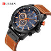 CURREN 8291 Luxury Brand Men Analog Digital Leather Sports Watches Men's Army Military Watch Man Quartz Clock Relogio Masculino