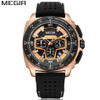 MEGIR Men's Casual Watches Silicone Band Waterproof Military Chronograph Sport Watch  Waterproof Wristwatches Men Clock Jewelry