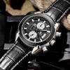 MEGIR Chronograph Casual Watch Men Luxury Brand Quartz Military Sport Watch Genuine Leather Men's Wristwatch