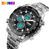 SKMEI Luxury Mens Watches Gold Quartz Watch Analog Digital Sport Stopwatch Alarm Military Watch Waterproof Casual LED WristWatch
