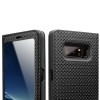 QIALINO for Samsung Note 8 Cases Smart View Flip Genuine Leather Window Cover for Samsung Note8 Case