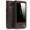QIALINO for Samsung Note 8 Cases Smart View Flip Genuine Leather Window Cover for Samsung Note8 Case