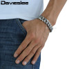 Davieslee Matte Polished Mens Bracelet Curb Cuban Link Chain 316L Stainless Steel Bracelet 14.5mm DHBM109
