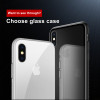 Baseus Clear Glass Case For iPhone X 10 Cover Soft TPU Edge Tempered Glass Back Cover For iPhone X Toughened Glass Phone Cases