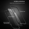 Baseus Magnetic Adsorption Case For iPhone X 10 Luxury Metal Bumper+Tempered Glass Back Cover Flip Case For iPhoneX Phone Cases