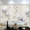 Custom Mural Wallpaper Modern 3D Stereo Tulip Butterfly Flowers Wall Painting Fashion Living Room Home Decor Wall Papers For 3 D