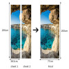 Photo Wallpaper 3D Stereo Cave Seascape Mural Modern Creative DIY Door Wall Sticker Living Room Dining Room Home Decor PVC Mural