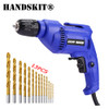600W Multi Purpose Corded Electric Power Drill 0.8MM-10mm) Keyless Chuck, Variable Speed Control with 13Piece Drill Bits 