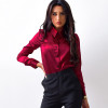 2018 New Women Office work shirts female elegant high quality silk satin long sleeve button lapel Party blouse Tops