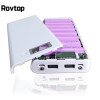 Rovtop 5V Dual USB 8*18650 Power Bank Battery Box Mobile Phone Charger DIY Shell Case For iphone6 Plus S6 xiaomi