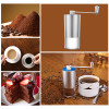 Mini Manual Coffee Grinder with Transparent Body Adjustable Ceramic Millstone Coffee Burr Mill for Home Office Travelling