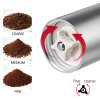 Mini Manual Coffee Grinder with Transparent Body Adjustable Ceramic Millstone Coffee Burr Mill for Home Office Travelling