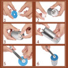 Mini Manual Coffee Grinder with Transparent Body Adjustable Ceramic Millstone Coffee Burr Mill for Home Office Travelling