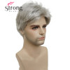 StrongBeauty Short Silver gray Wig Mens Short Synthetic Hair Wigs COLOUR CHOICES