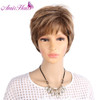 Amir Fluffy Short Wigs for white women Blonde wig Synthetic Curly Short Hair Wig Ombre And Piano Color