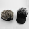 Funny Men Adjustable Wig Cap Unisex Flair Hair Visor Snapback Casquette Hat Casual Golf Caps Outdoor Hats LTT9275