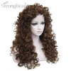 Strong Beauty Synthetic Hair Long Curly Blonde Brown Black Wigs Cosplay Wigs For Woman