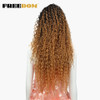 FREEDOM Hair Lace Front Ombre Blonde Wig 28 Inch Long Wavy   african american Synthetic Wigs  Colors Available Free Shippin