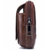 BULLCAPTAIN Male Purse Leisure Sling Bag Small Pocket New Men Waist Bag Leather Sling Cigarette Bag Mobile Phone Bag