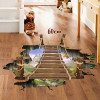 3D Wall Stickers Bridge Floor/Wall Sticker Removable Mural Decals Vinyl Art Living Room Decors