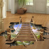 3D Wall Stickers Bridge Floor/Wall Sticker Removable Mural Decals Vinyl Art Living Room Decors