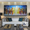 Handmade modern abstract landscape painting on canvas wall art picture for living room, home decoration painting