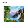 Spring Natural Scene Waterfall DIY Handpainted Pictures On Canvas Painting By Numbers For Unique Gift Living Room Wall Art