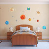 9pcs Planets Luminous Wall Stickers Solar System Fluorescent Wall Stick Waterproof DIY Kids Room Decor Gifts 