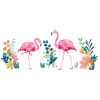[SHIJUEHEZI] Palm Tree Leaves Wall Stickers PVC DIY Flamingo Animal Muursticker for Living Room Kitchen Baby Bedroom Decoration