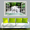 3D Window View Wall Sticker Decal Sticker Home Decor Living Room Nature Landscape Decal Waterfall Mural Wallpaper Wall Art