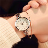 Simple silver women bracelet watches with stainless steel thin strap 2018 high quality ladies quartz wristwatches gifts clock