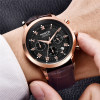 NORTH New Mens Watches Top Brand Luxury Leather Quartz Business Clock Men Sport Waterproof Chronograph Watch Relogios Masculino