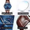OLEVS Wrist Watch Men leather Watch Mens Watches Top Brand Luxury Quartz Watch Waterproof Male Moon Phase Clock dropshipping NEW