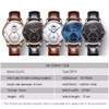 OLEVS Wrist Watch Men leather Watch Mens Watches Top Brand Luxury Quartz Watch Waterproof Male Moon Phase Clock dropshipping NEW