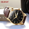 OLEVS Mens Watches Top Brand Luxury Quartz Wrist watch reloj hombre Fashion Casual Business Leather Men Watch Relogio Masculino