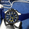 MEGIR Men Sport Watch Chronograph Silicone Strap Quartz Army Military Watches Clock Men Top Brand Luxury Male Relogio Masculino