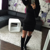 Women Sweatdress Autumn Winter Hooded Dress Bodycon Slim Long Sleeve Dress Basic Chic Stylish Streetwears S-XXL