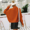 Simplee Turtleneck sweater women pullover Hollow out knitted sweaters 2018 Autumn winter fashion long sleeve casual jumpers