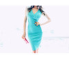 Women Solid Knitted Summer Dress Deep V Neck Bodycon Sleeveless Club Party Female High Quality Dresses Casual Vestidos