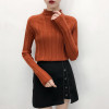 2018 Autumn Winter Women Pullovers Sweaters Knitted Elasticity Long Sleeve Casual Jumper Fashion Turtleneck Warm Female Sweaters