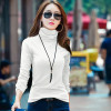 New Casual Cotton Women T Shirt Long Sleeve Turtleneck Velvet Winter Tops Tee Fashion 2018 Bottoming Tshirt Plus Size Female